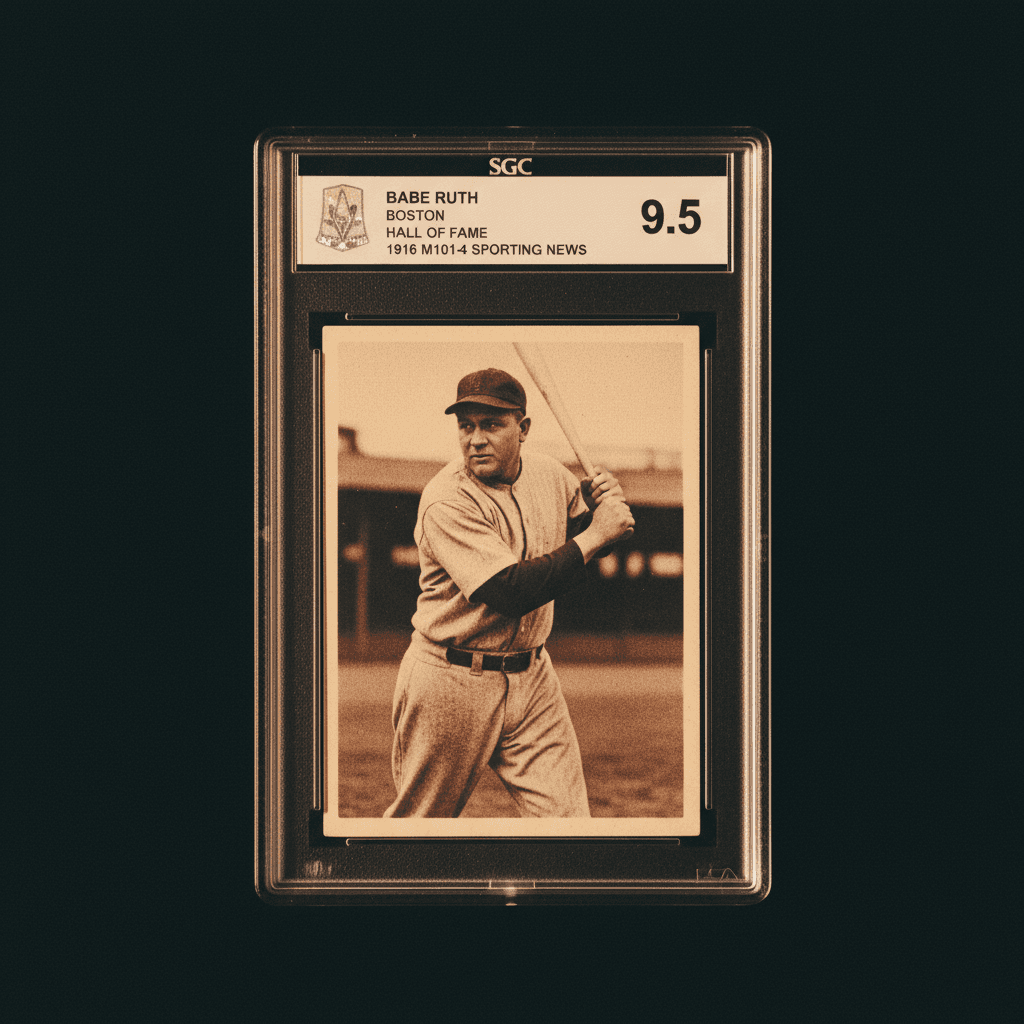 SGC graded Hall of Fame baseball card in holder